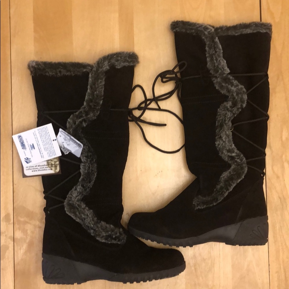Khombu brown waterproof solar 2 women winter boots